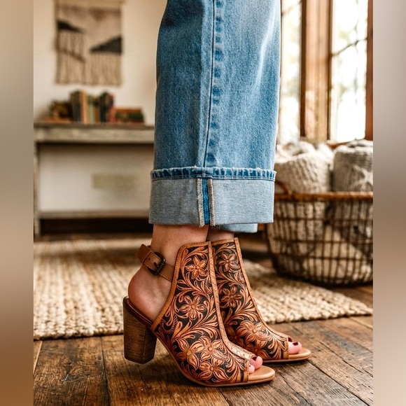 Myra Shoes - Myra MONIKA BOOT IN HAND-TOOLED LEATHER size 8